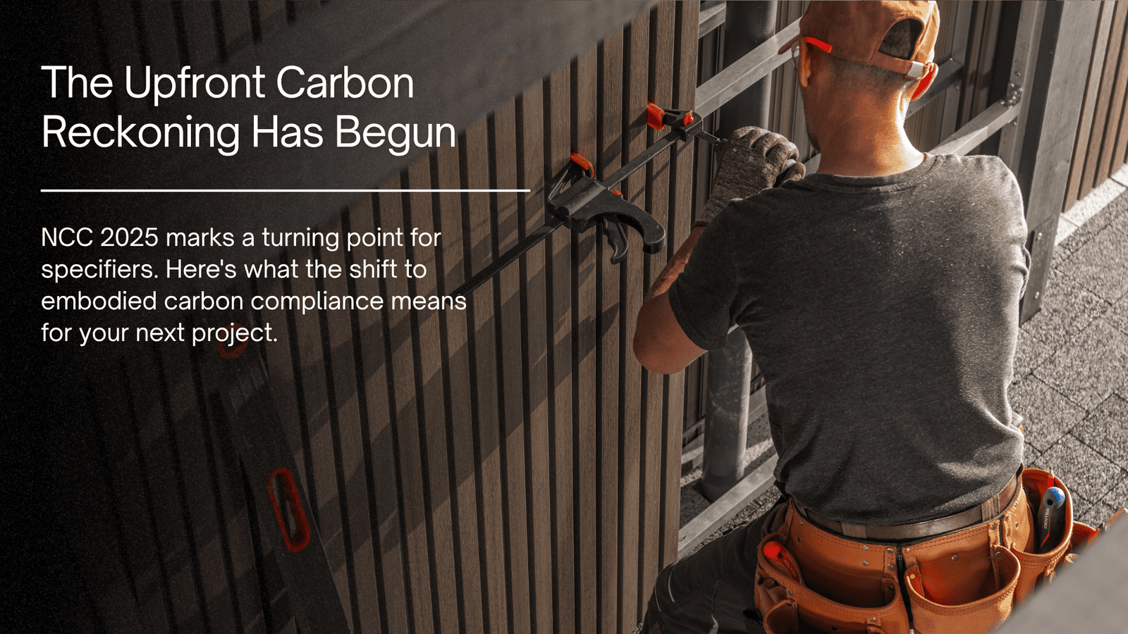 Architect reviewing NCC 2025 embodied carbon compliance for sustainable building materials in Australia